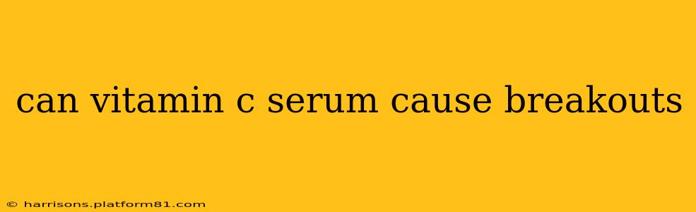 can vitamin c serum cause breakouts