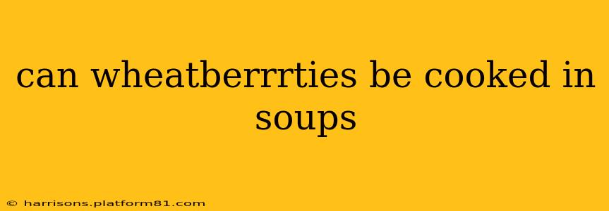 can wheatberrrties be cooked in soups