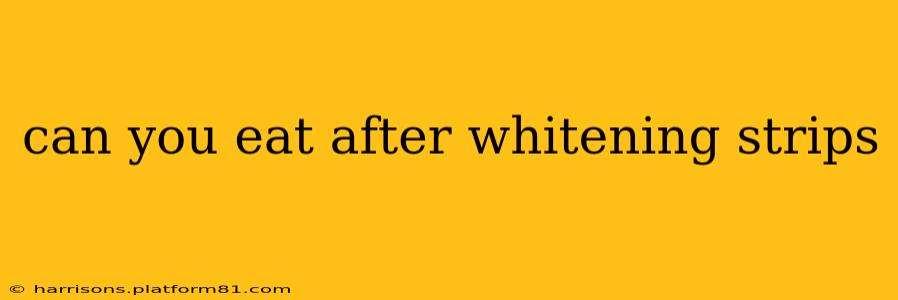 can you eat after whitening strips