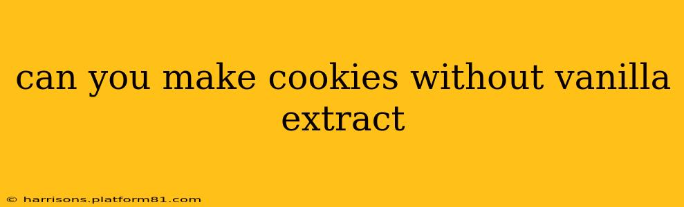 can you make cookies without vanilla extract