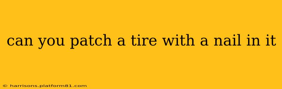 can you patch a tire with a nail in it