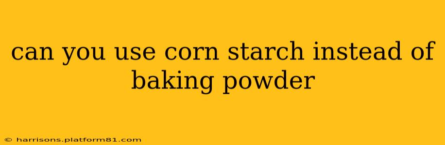 can you use corn starch instead of baking powder