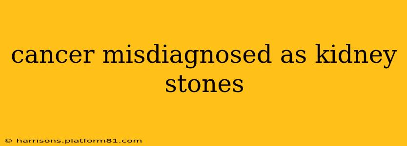 cancer misdiagnosed as kidney stones