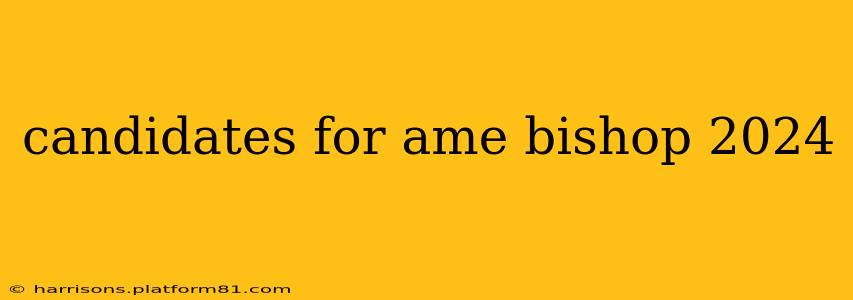 candidates for ame bishop 2024