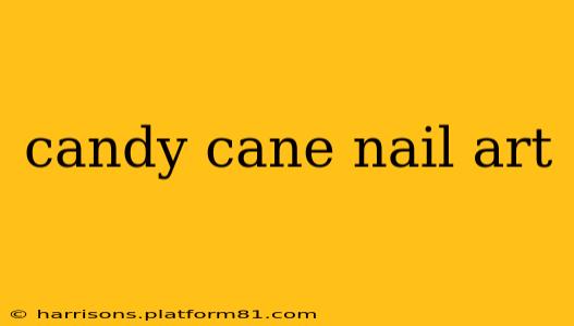 candy cane nail art