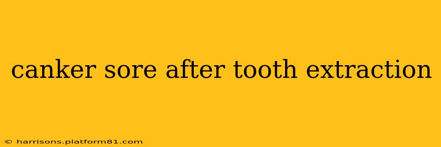 canker sore after tooth extraction