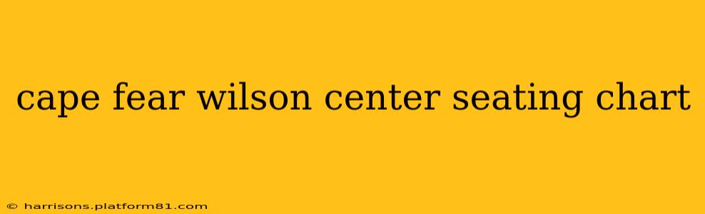 cape fear wilson center seating chart