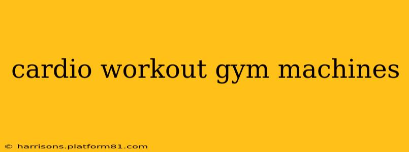 cardio workout gym machines