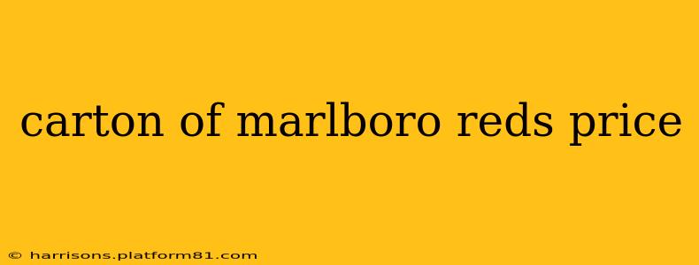 carton of marlboro reds price