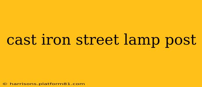 cast iron street lamp post
