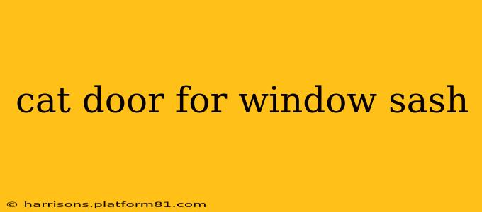 cat door for window sash