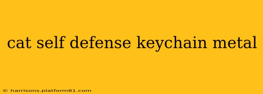 cat self defense keychain metal