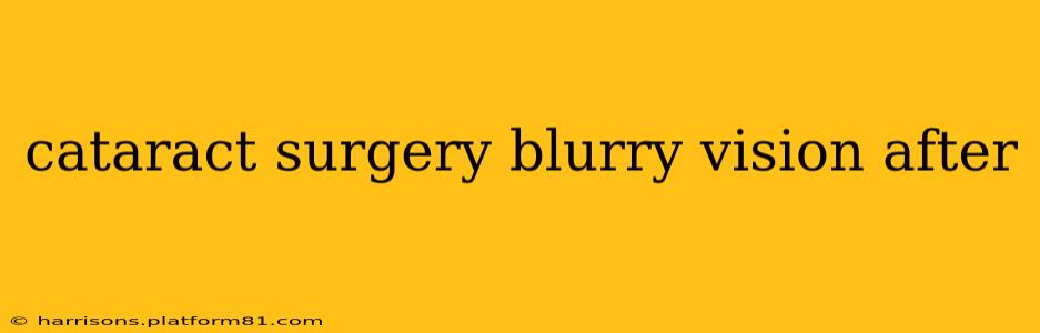 cataract surgery blurry vision after