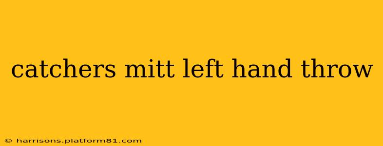 catchers mitt left hand throw