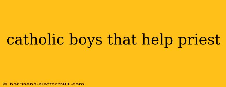 catholic boys that help priest
