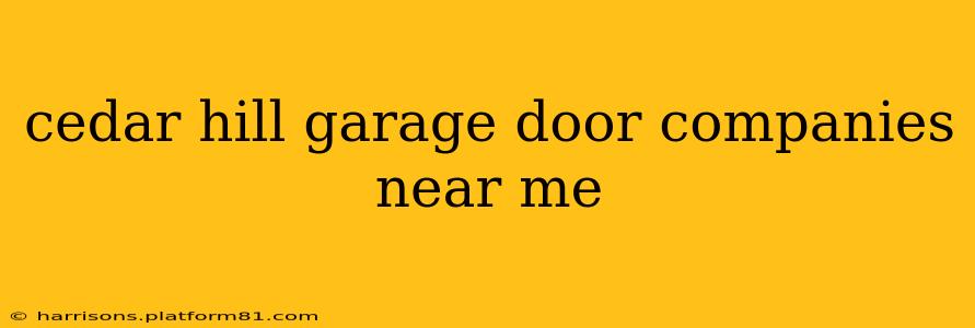 cedar hill garage door companies near me