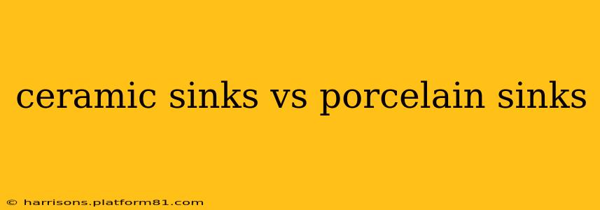 ceramic sinks vs porcelain sinks
