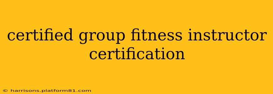 certified group fitness instructor certification