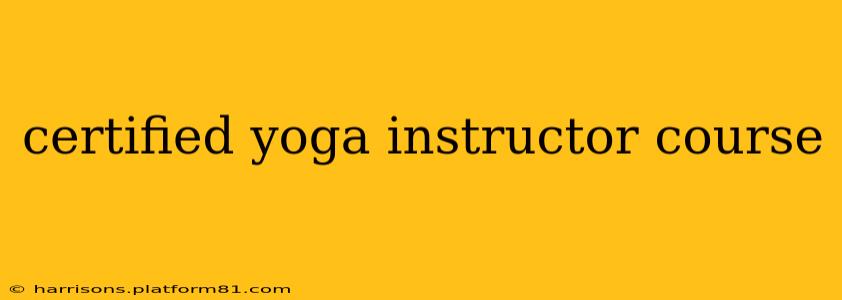 certified yoga instructor course