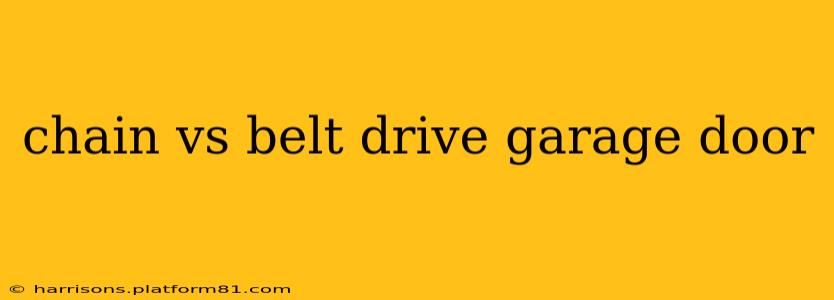 chain vs belt drive garage door