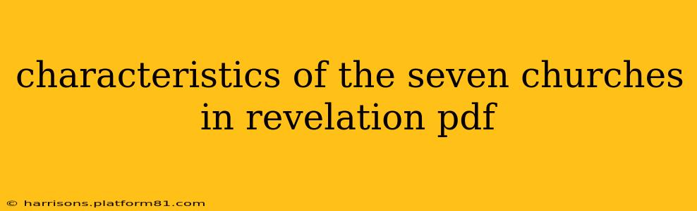 characteristics of the seven churches in revelation pdf