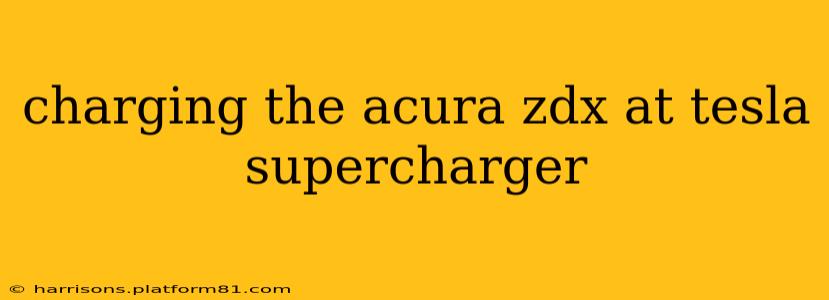 charging the acura zdx at tesla supercharger