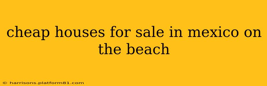 cheap houses for sale in mexico on the beach