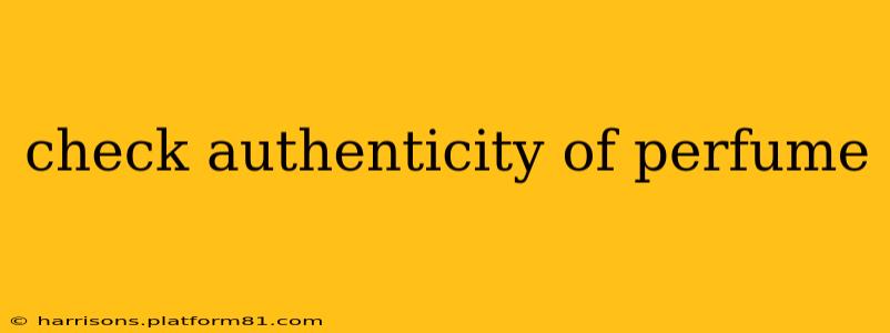 check authenticity of perfume