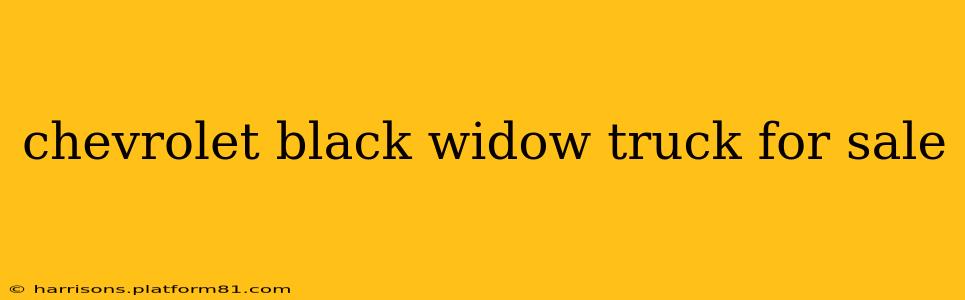 chevrolet black widow truck for sale