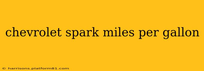 chevrolet spark miles per gallon