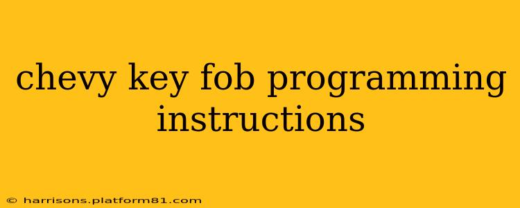 chevy key fob programming instructions