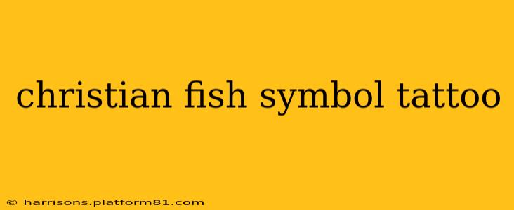 christian fish symbol tattoo