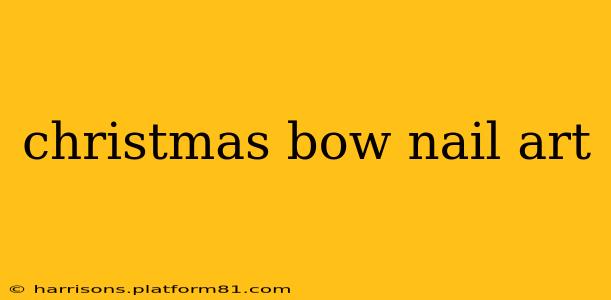 christmas bow nail art