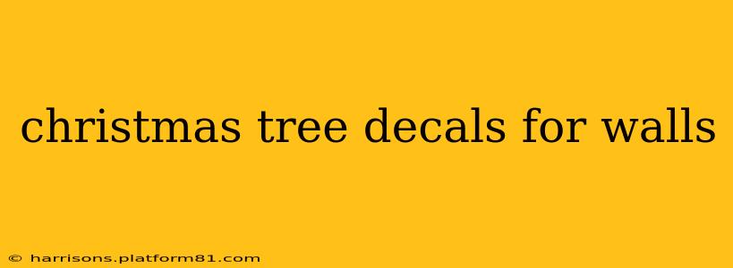 christmas tree decals for walls