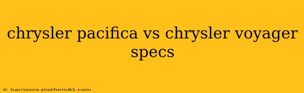 chrysler pacifica vs chrysler voyager specs