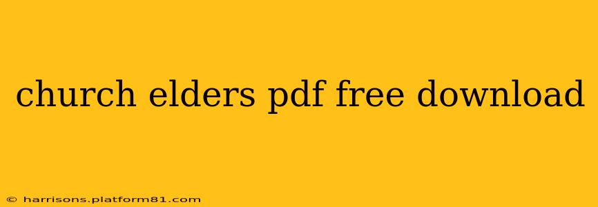 church elders pdf free download