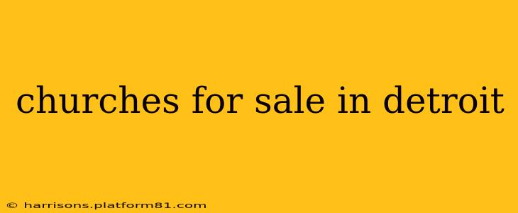 churches for sale in detroit