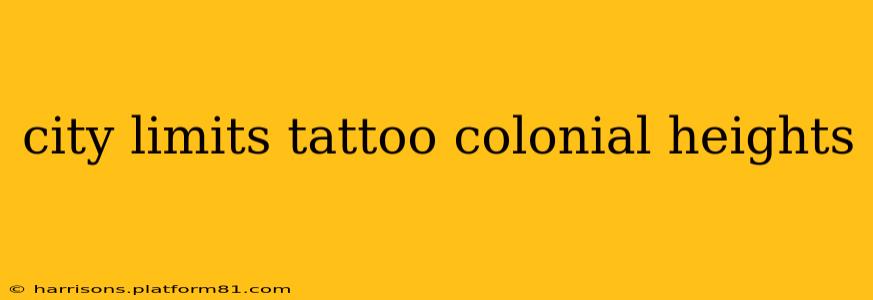 city limits tattoo colonial heights