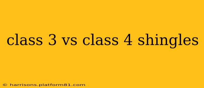 class 3 vs class 4 shingles