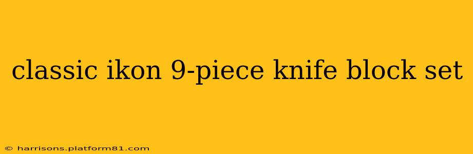 classic ikon 9-piece knife block set
