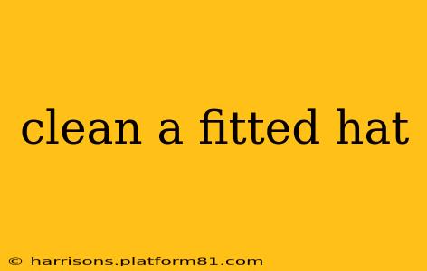 clean a fitted hat