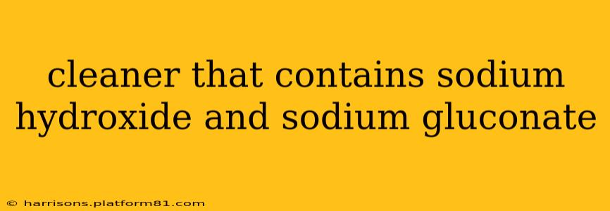cleaner that contains sodium hydroxide and sodium gluconate