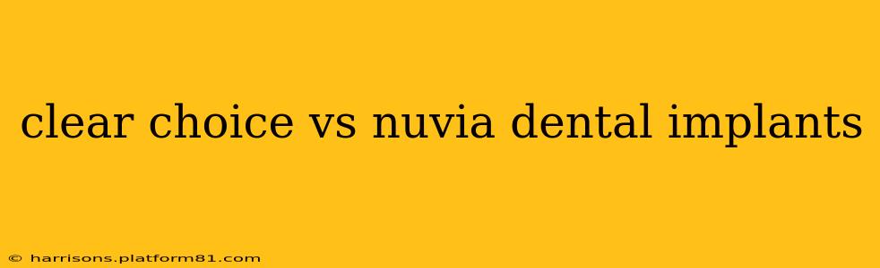 clear choice vs nuvia dental implants