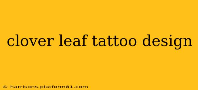 clover leaf tattoo design