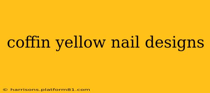 coffin yellow nail designs