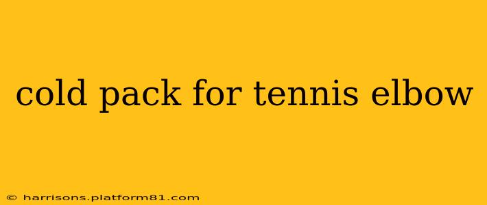 cold pack for tennis elbow