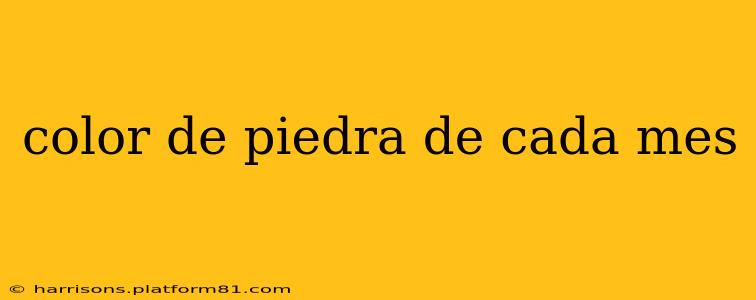 color de piedra de cada mes