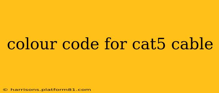 colour code for cat5 cable