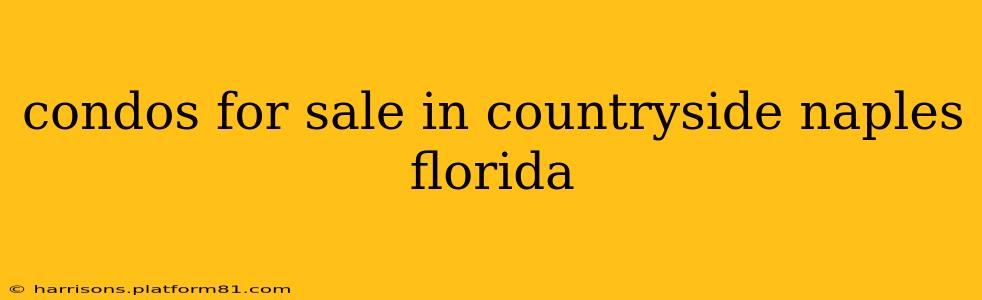 condos for sale in countryside naples florida