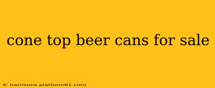 cone top beer cans for sale